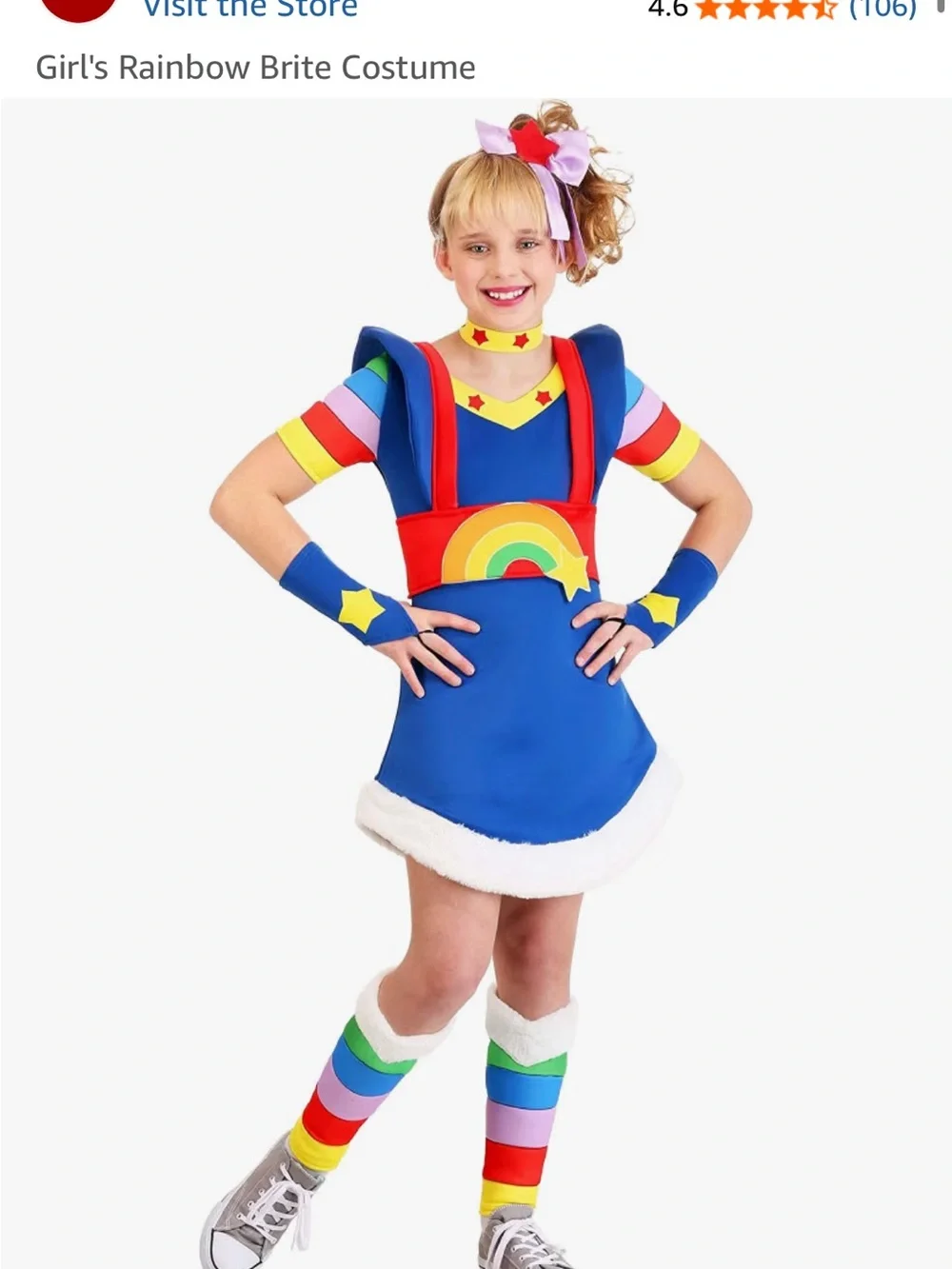 Rainbow Brite Kids Costume